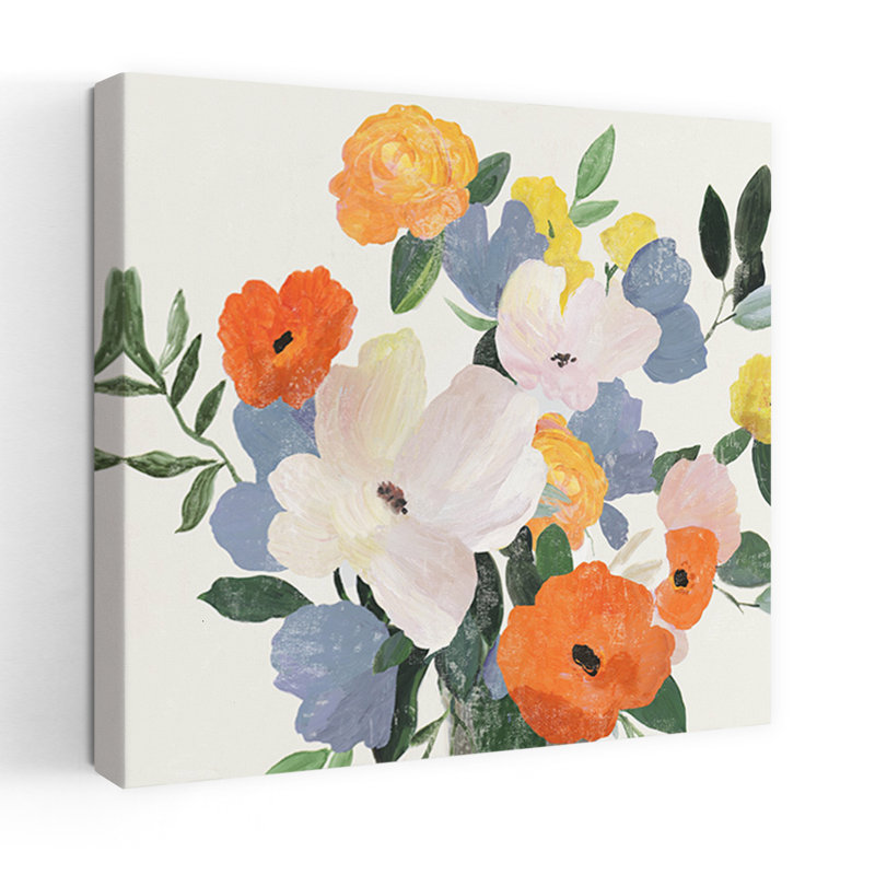 Florals In Vase II, H 32 po x l 32 po