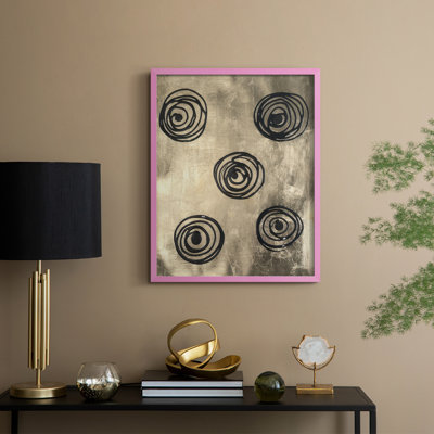 Quantum Circles II, reproduction encadrée - bois massif