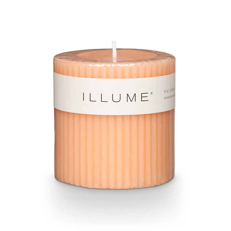 Beautifully Done Pillar Candle, Small, Paloma Petal