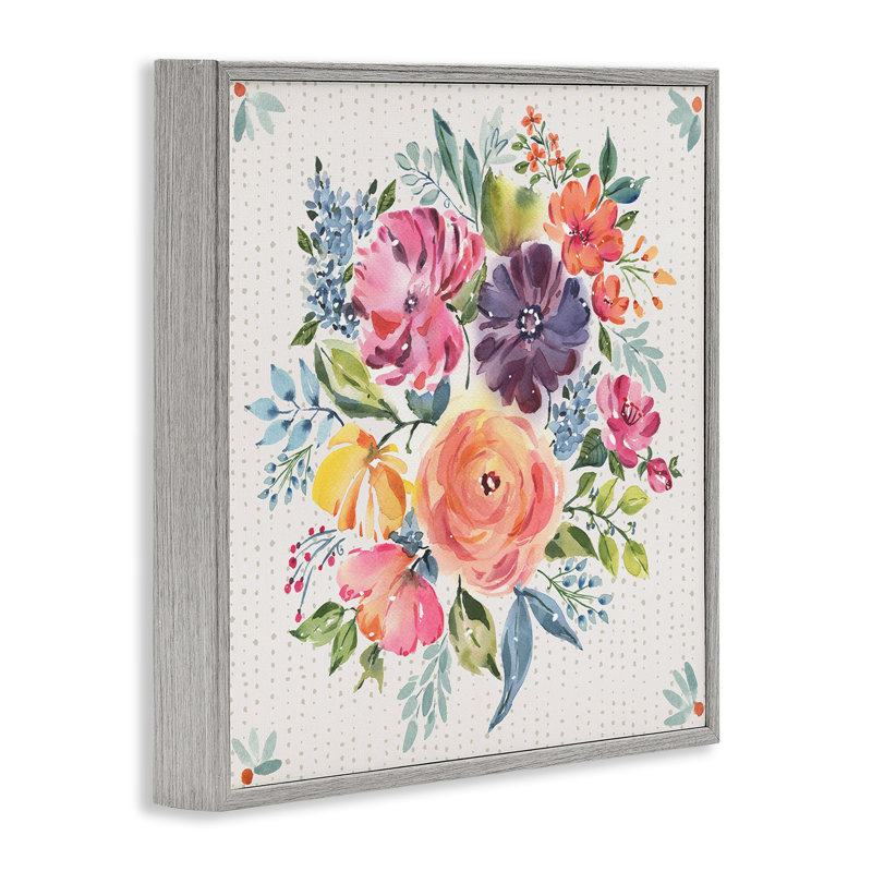 «Spring Bouquet Motif», estampe numérique, conception par Jenny Faw, Estampe numérique Farmhouse, H 12 po x l 12 po