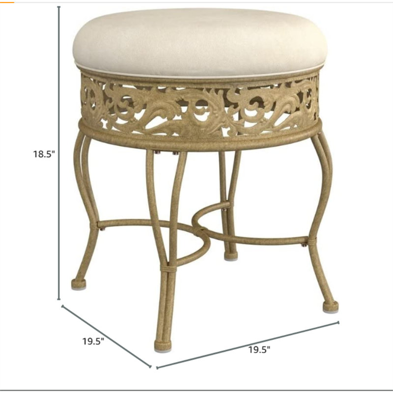Kaye Backless Metal Vanity Stool
