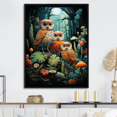 Native Owls Guardians Of The Forest I sur impression sur toile