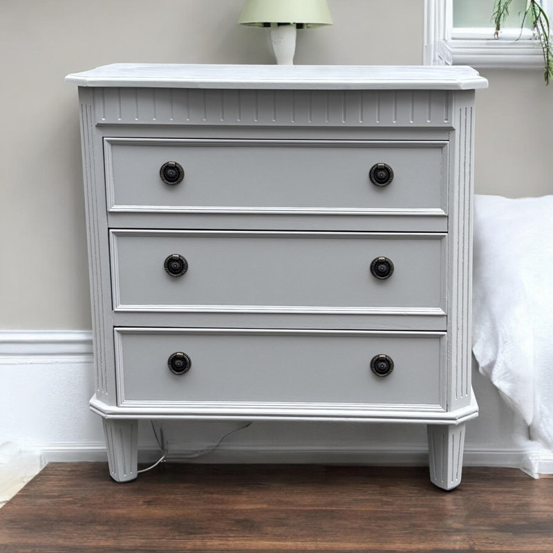 Byrum 65cm W 3 - Drawer Chest of Drawers, Grey