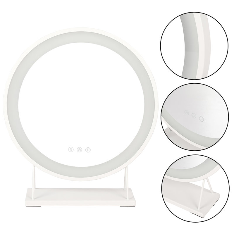 Metal Round Floor Mirror
