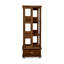 Bibliothèque rotative en bois massif Nut-Brown