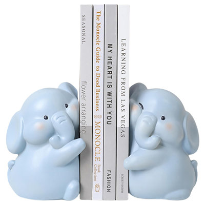 Serre-livres mignons éléphants câlins, serre-livres uniques pour contenir des livres Creative résine support de livre pour la décoration de bureau de bureau à domicile