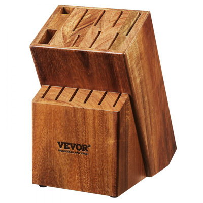 Porte-couteaux universel en bois d'acacia sans couteaux