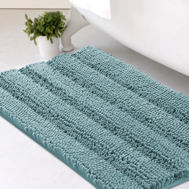 Tapis pour salle de bain Joaquin, l 20 po x L 32 po, Turquoise