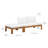 2 Piece Solid Acacia Frame Outdoor Convertible Sectional Sofa Set - Chaise Lounge
