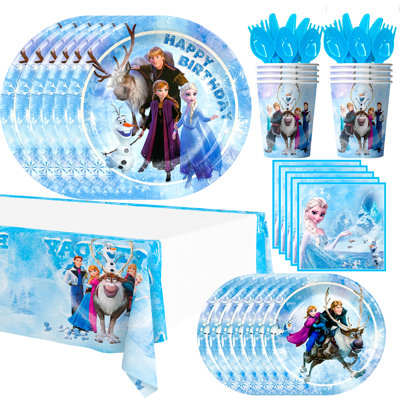 Articles de fête Frozen, ensemble de vaisselle pour la fête Frozen, 161 pièces