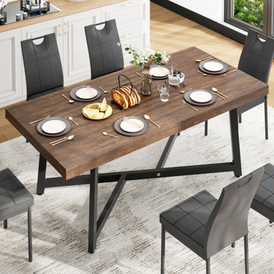 71" Farmhouse Dining Table For 4-6 People