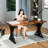 Dark walnut Rectangular Solid Wood desks-1552679490
