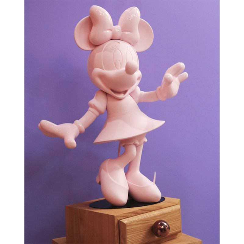 Minnie Mouse WELCOME, Resin, 14" H x 29" W x 23" D, Pink