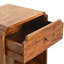 Table de chevet châtaignier en bois avec tiroir et fente ouverte Wood Newton