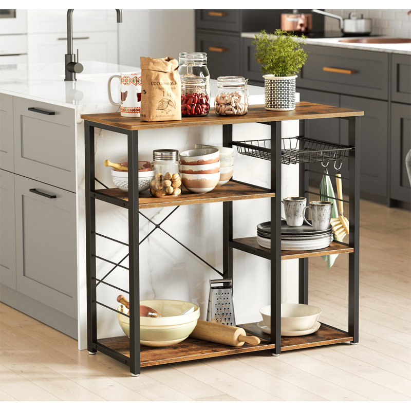 Milburn Wood Kitchen Island, Brown