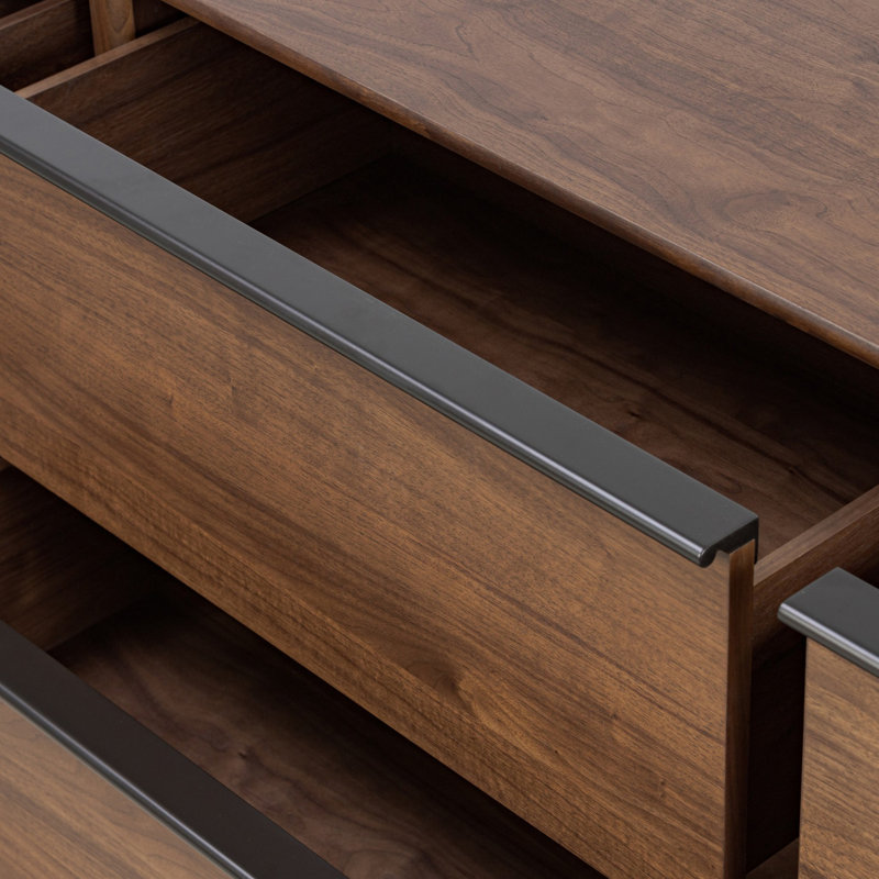 Theo 6 Drawer Dresser-Dark Brown Walnut Veneer