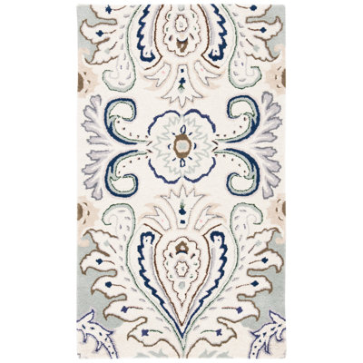 Haryan Hand Tufted Wool Ikat Rug