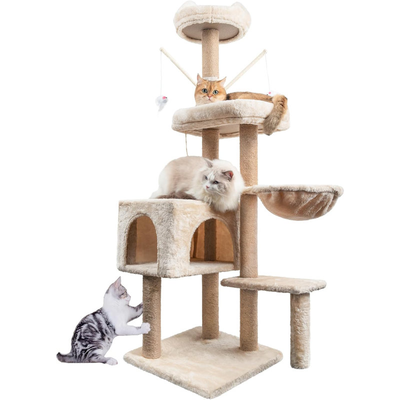 145cm H Cat Tree, Beige