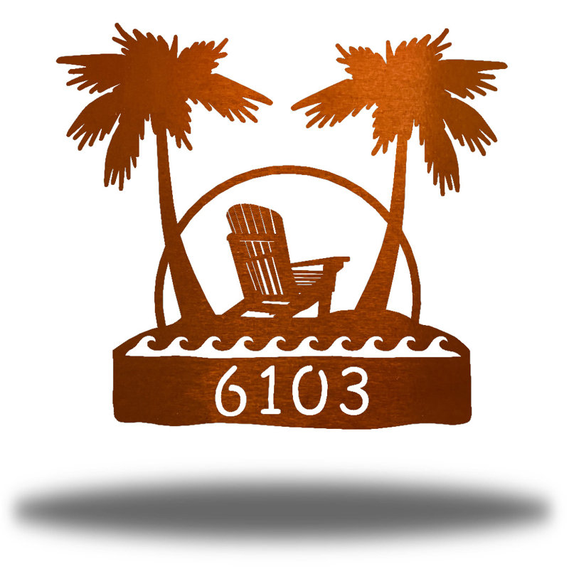Plaque murale Auton Beach, H 36 po x l 36 po x P 0,0125 po, Oui, Cuivre