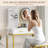 Makeup Vanity Desk with Adjustable Rotating Mirror, 29"W Large Dressing Table with 2 Drawers & Stool, Modern Makeup Vanity Table for Bedroom-618332693
