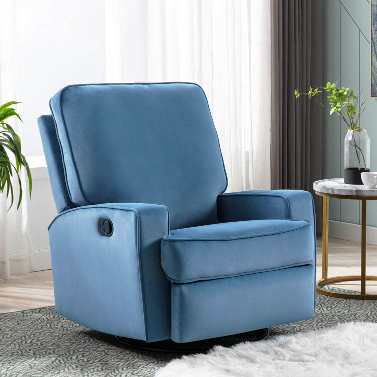 Nassi Upholstered Swivel Recliner Chair With Rocking Function