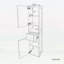 Grande armoire de rangement étroite en bois avec portes et tiroir pour l'organisation compacte du salon