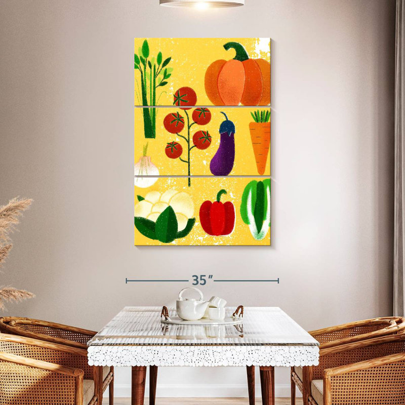 Yarlin Vegetable Variety, 50" H x 32" W