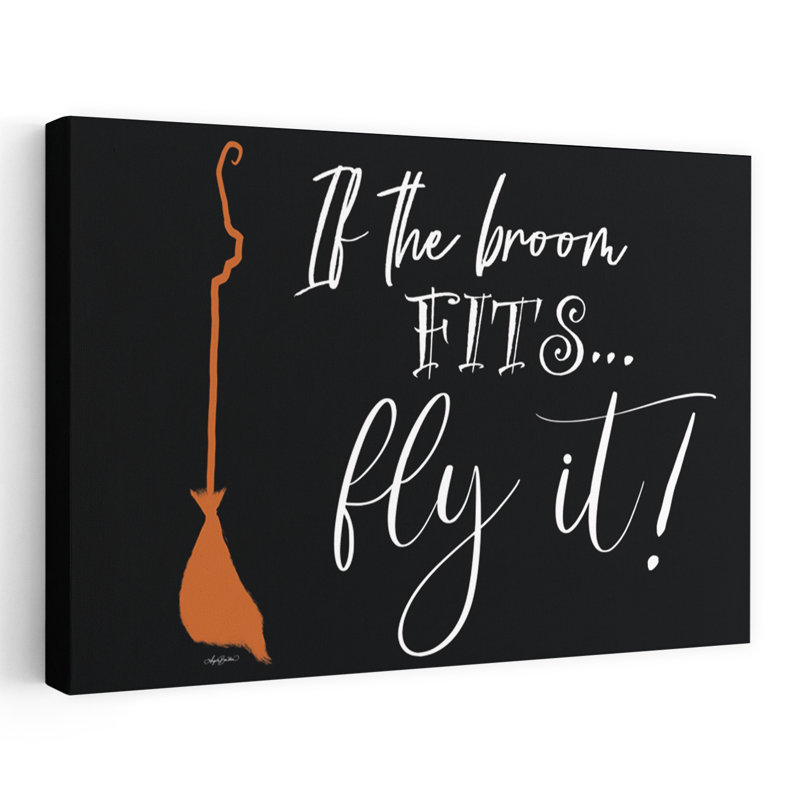 If If The Broom Fits Abstract Art contemporain, H 32 po x l 48 po