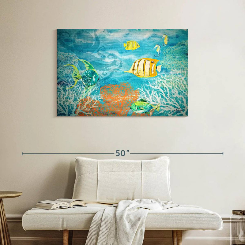 Brampt poisson sous la mer, H 26 po x l 39 po