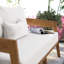 Causeuse d'extérieur en bois de teck Brisbane par Modway-2099599268