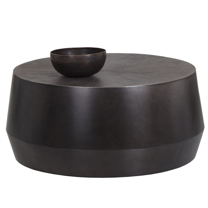 Creed Coffee Table, 15" H x 34.25" L x 34.25" W, Gunmetal