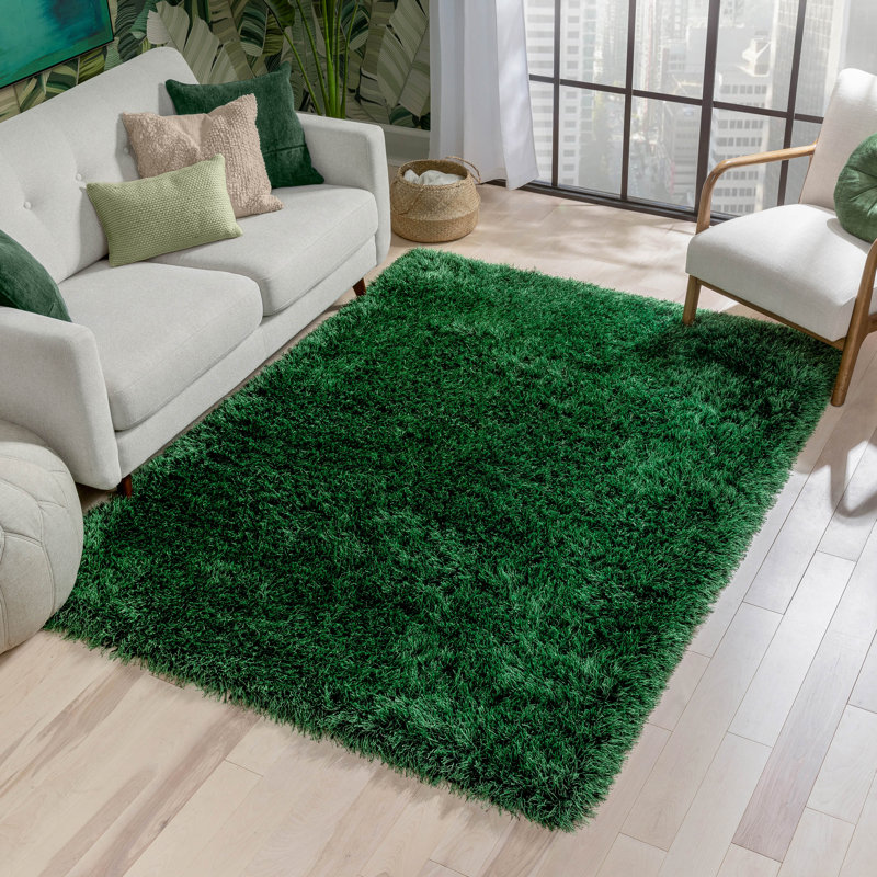 Kuki Solid Colour Shag Area Rug, Rectangle 160 x 220cm
