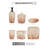 Bathroom Accessories Set - Modern Resin Bathroom Décor with Soap Dispenser, Toothbrush Holder, Tumbler & Tissue Box for Countertop and Bathroom Sets (6Pcs)
