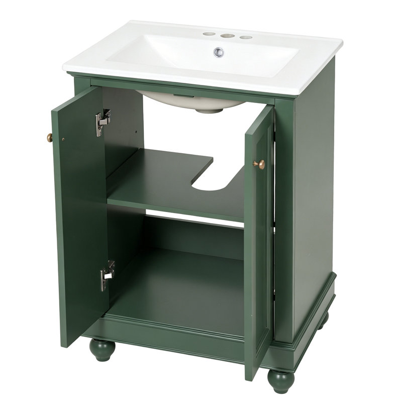 Meuble-lavabo moderne 24 po, Green