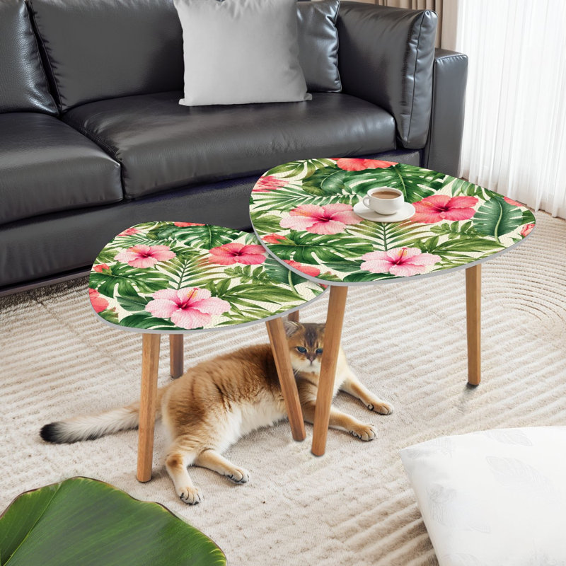 Ensemble de 2 tables basses gigognes Triangle
