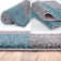 Myshaggy Collection Rugs Geometric Design in Duck Egg Blue