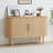 Sideboard Buffer Cabinet with Fluted Slide Doors-1171945751