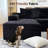 104" Boneless Couch with Chaise, Deep Seat Comfy Cloud Modular Sofa Corduroy Memory Foam Sectional Couches for Living Room Bedroom, No Assembly Required (Grey, Left-Facing Chaise)-1441631674