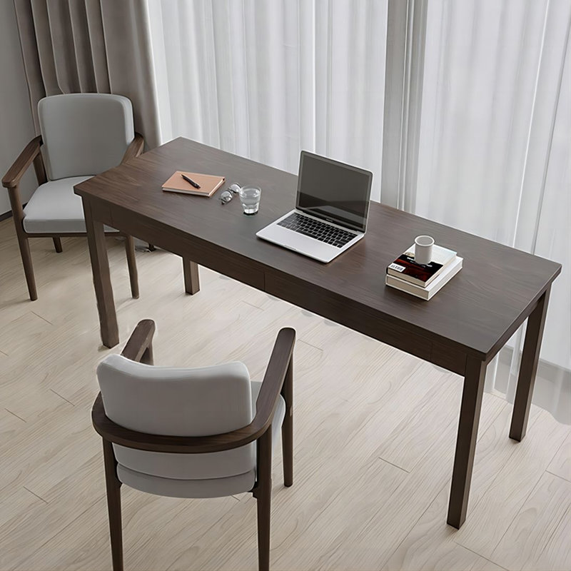 Bureau en bois massif avec tiroirs, H 29,53 po x l 47,24 po x P 23,62 po