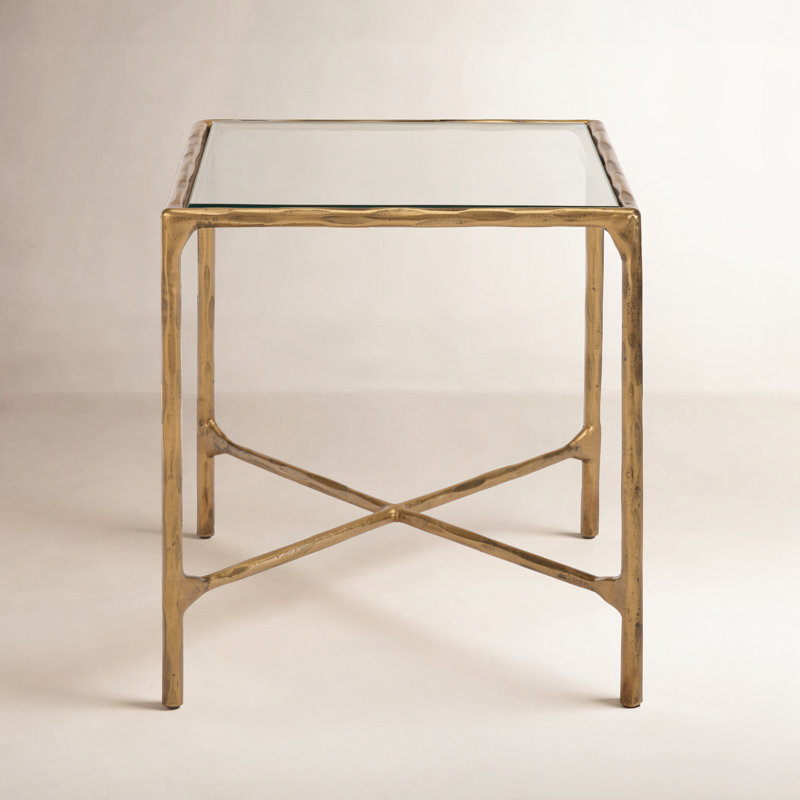 Table de bout Evelynn, Laiton, Clair