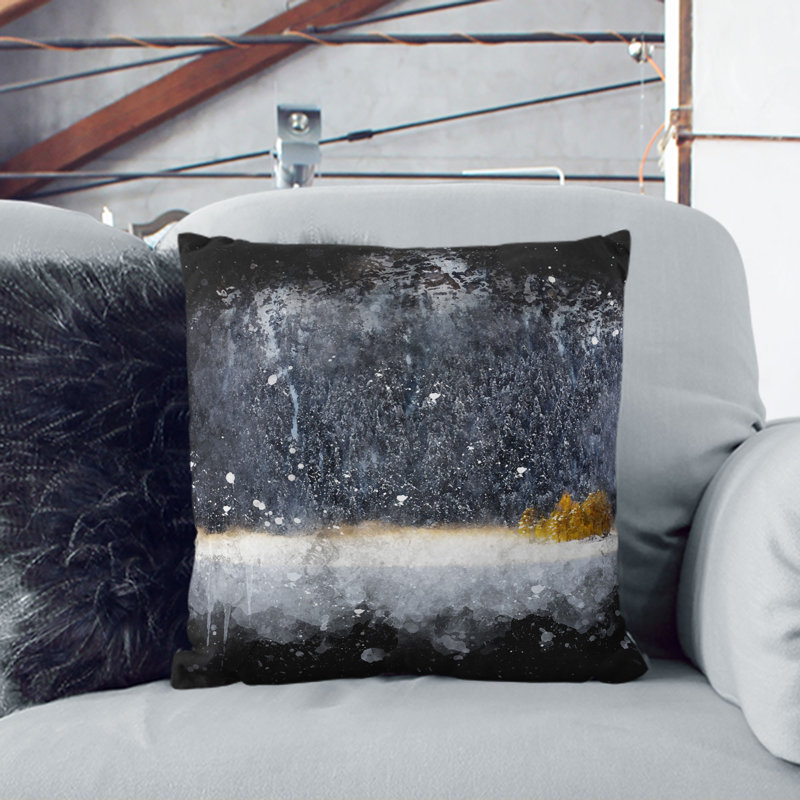Eibsee Lake in Germany Cushion with Filling, Stone, 55cm H x 55cm W x 20cm D