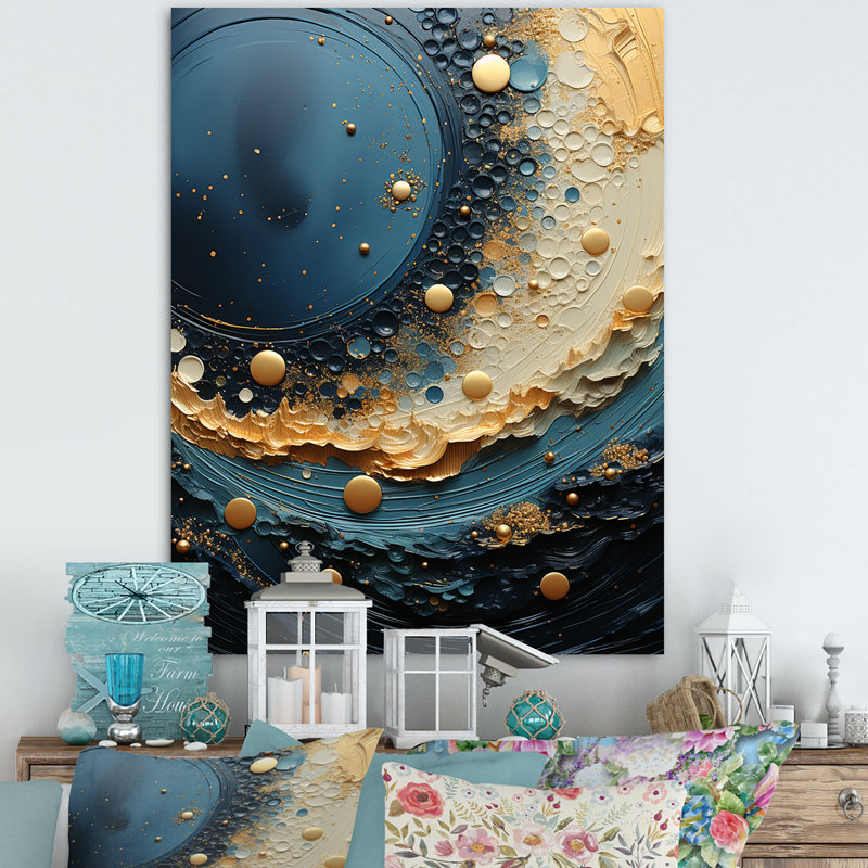Jaislyn Space Moonlight Mirage sur toile, H 20 po x l 12 po x P 1 po, Toile tendue