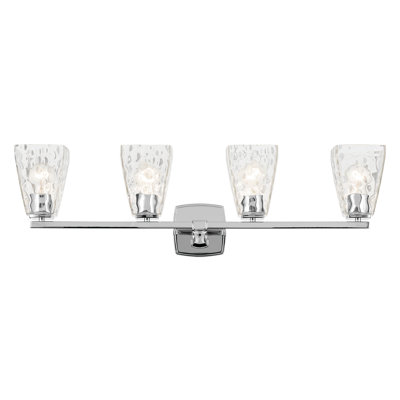 33.25" 4-Light Vanity Light with Water Glass