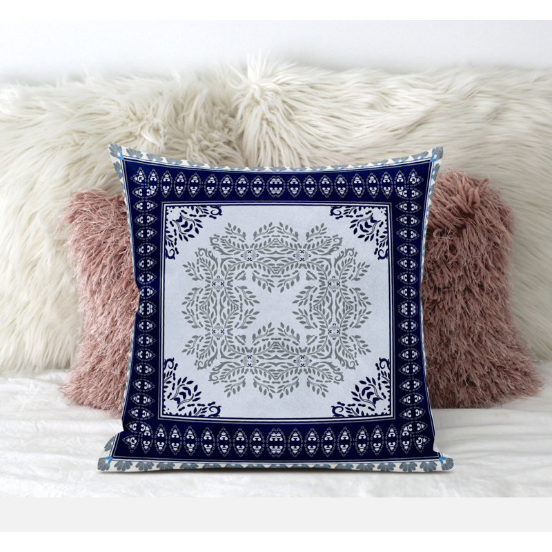 Housse et insert de coussin carré Window Window, 20 po X 20 po, Blanc / vert