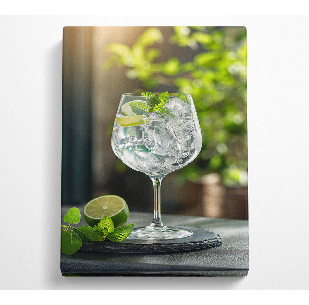 Gin And Tonic Drink - No Frame Kunstdrucke auf Leinwand