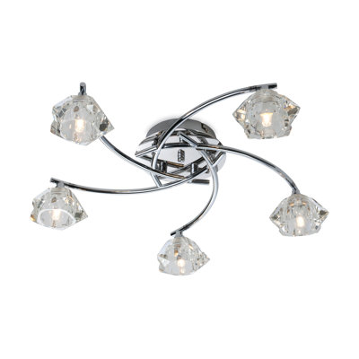 Clara Glass Semi Flush Mount