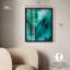 Art texturé bleu sarcelle texturé «I Shadowbox» par Art Remedy-115128131-115128132
