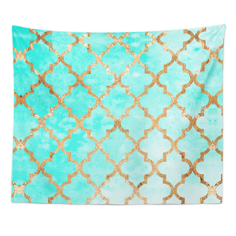 Tapisserie murale Arabesque Turquoise