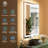 Akilan Frameless LED Vanity Mirror with Front-lit and Back-lit, Memory Function, 3 Color Temperatures & Dimmable Light, Anti-fog Tempered Glass ETL Mirror-1791807129