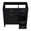 Meuble-lavabo 36 po sans lavabo, base d'armoire seulement, armoire de salle de bain avec tiroirs, structure solide et panneau de fibres à densité moyenne, noir-1994437421